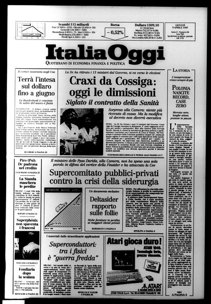 Italia oggi : quotidiano di economia finanza e politica